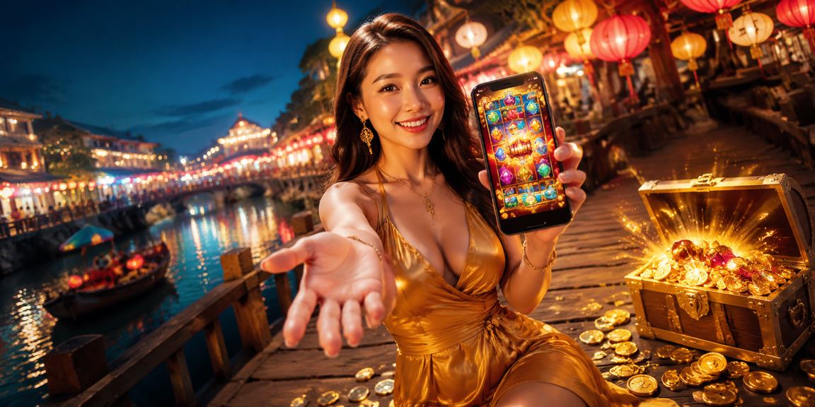 Cảnh chợ đêm sôi động với trò chơi slot tại Hà Nội